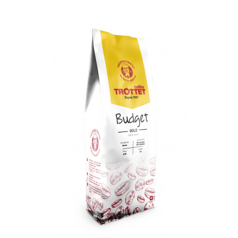 Kaffeebohnen Budget Gold 250g Cafes Trottet